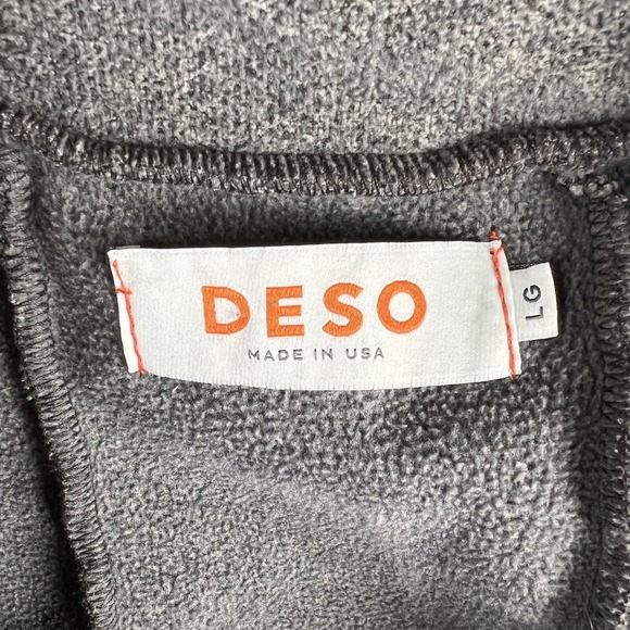 DESO Sweater Womens Large 1/2 Snap Pull Over Made In USA Grey Brown California - Picture 11 of 15
